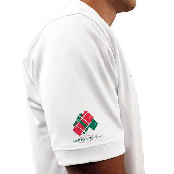 Golf Knickers: Mens Argyle Utopia Golf Shirt - WW: Dark Green/Red