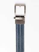 Nexbelt: Men's Braided Leather Golf Ratchet Belt - Navy 1.38" [35MM]