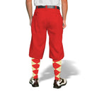 Golf Knickers: Mens 'Par 3' Microfiber Golf Knickers - Red