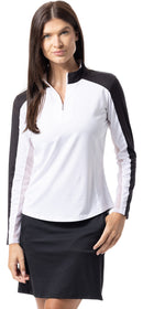 SanSoleil: Ladies UPF 50 SunGlow L/S Zip Mock - 900436