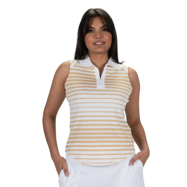 Nancy Lopez Golf: Women's Sleeveless Polo - Tango