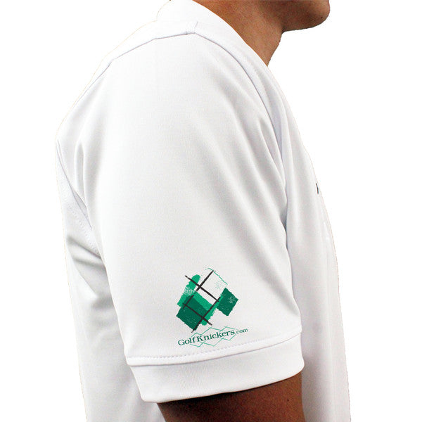 Golf Knickers: Mens Argyle Utopia Golf Shirt - WWW: Lime/Dark Green/White