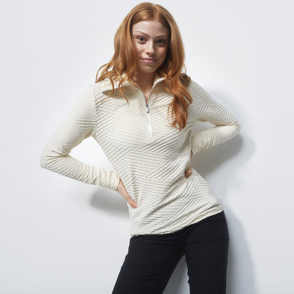 Daily Sports: Women's Florence Long Sleeve  Zip Roll Neck Top - Raw