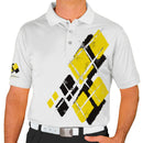 Golf Knickers: Mens Argyle Utopia Golf Shirt - I: Black/Yellow Clothing