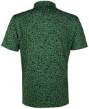 Tattoo Golf: Men's Summertime Cool-Stretch Golf Shirt - Green Clothing