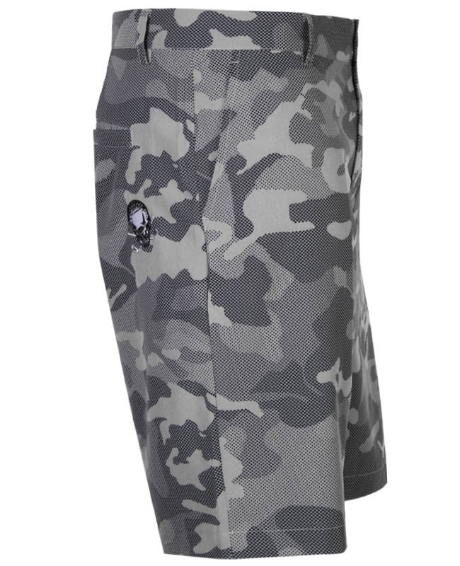 Tattoo Golf: Men's Camo X Cool-Stretch Golf Shorts - Grey