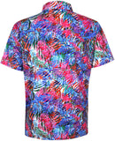 Tattoo Golf: Men's Summertime Cool-Stretch Golf Shirt - Multicolor Clothing