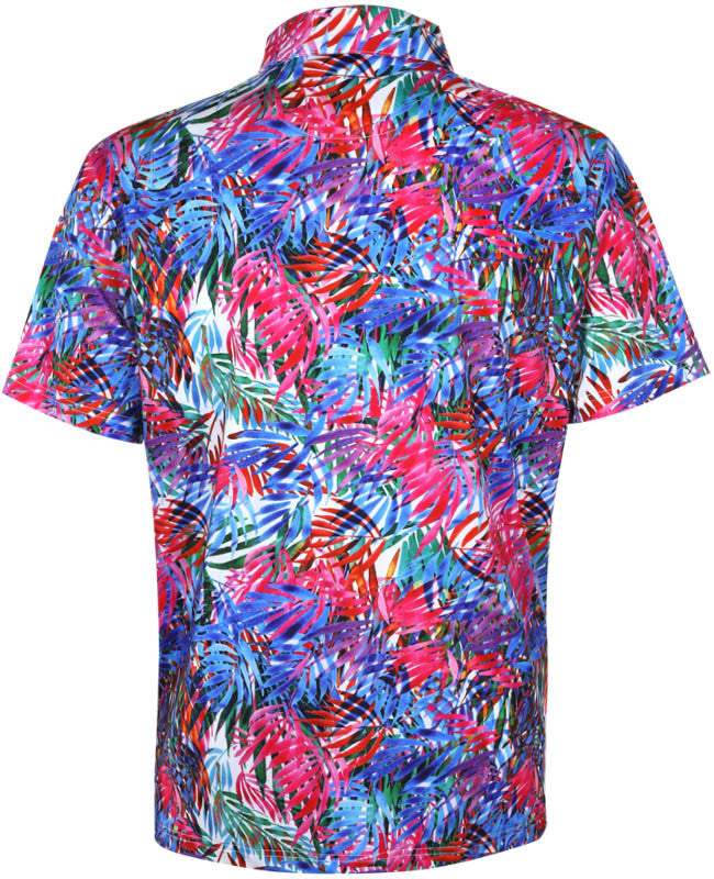 Tattoo Golf: Men's Summertime Cool-Stretch Golf Shirt - Multicolor