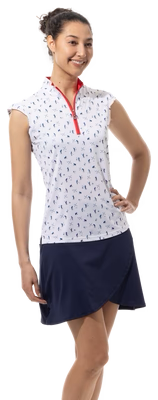 SanSoleil: Ladies UPF 50 SolCool Sleeveless Mock - 900471