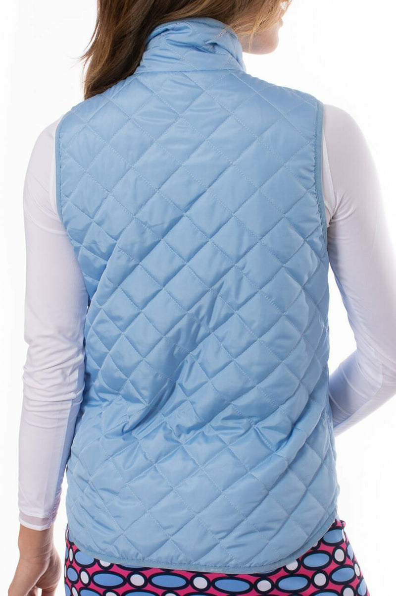 Golftini: Women's Wind Quilted Vest - Sky Blue