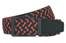Nexbelt: Men's Braided Belt - Scarlet & Black Belts