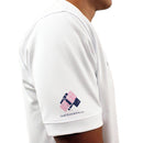 Golf Knickers: Mens Argyle Utopia Golf Shirt - AAA: Navy/Pink Clothing