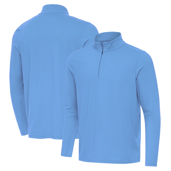yu　a④scbb Men's Columbia Blue Intent 1/4 Zip Pullover 105640 by Antigua
