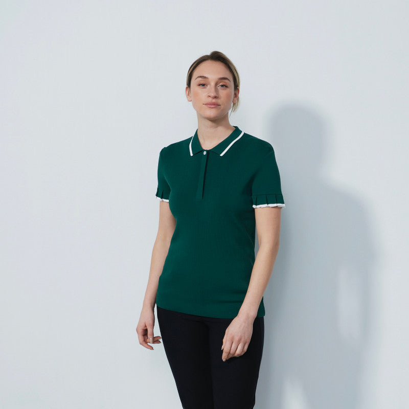 Daily Sports: Women's Awara Knit Short Sleeve Polo Shirt - Green