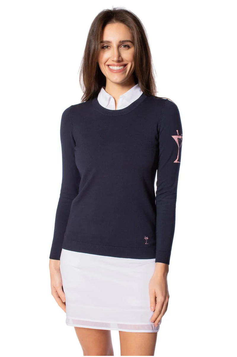 Golftini: Women's Crewneck Sweater - Martini