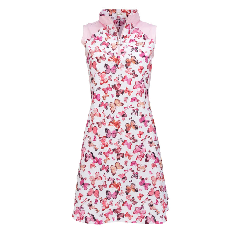 Nancy Lopez Golf: Women's Ace Sleeveless Dress - Butterfly Print