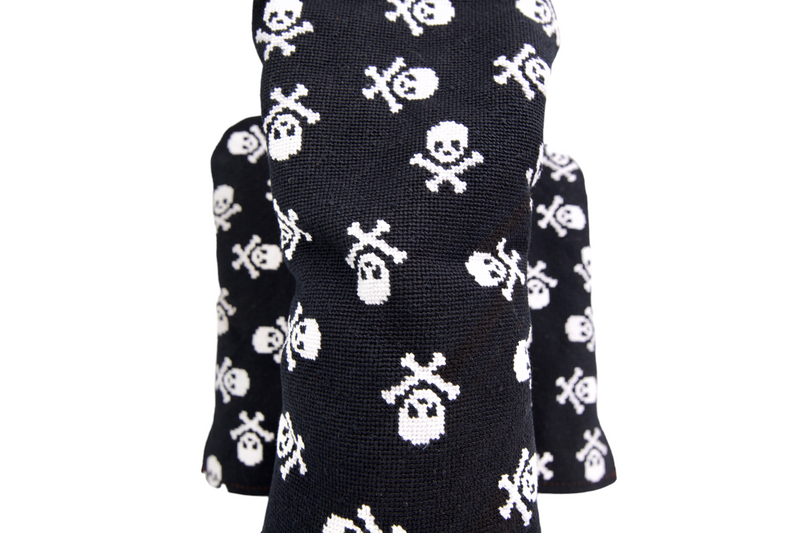 Dancing Jolly Roger Black Needlepoint Wood Headcover