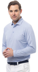 SanSoleil: Men's UPF 50 SolMelanage Ice Mini Stripe Polo - 900841MM