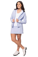 Golftini: Women's Be An Athlete Tech Pull On Skort - Seersucker Blue