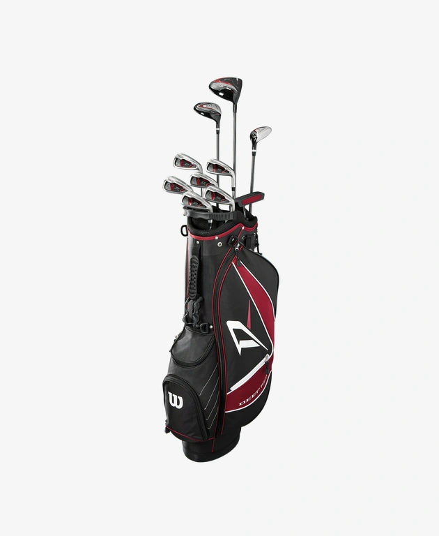 Wilson: Complete Golf Club Set Cart Bag - Deep Red Tour