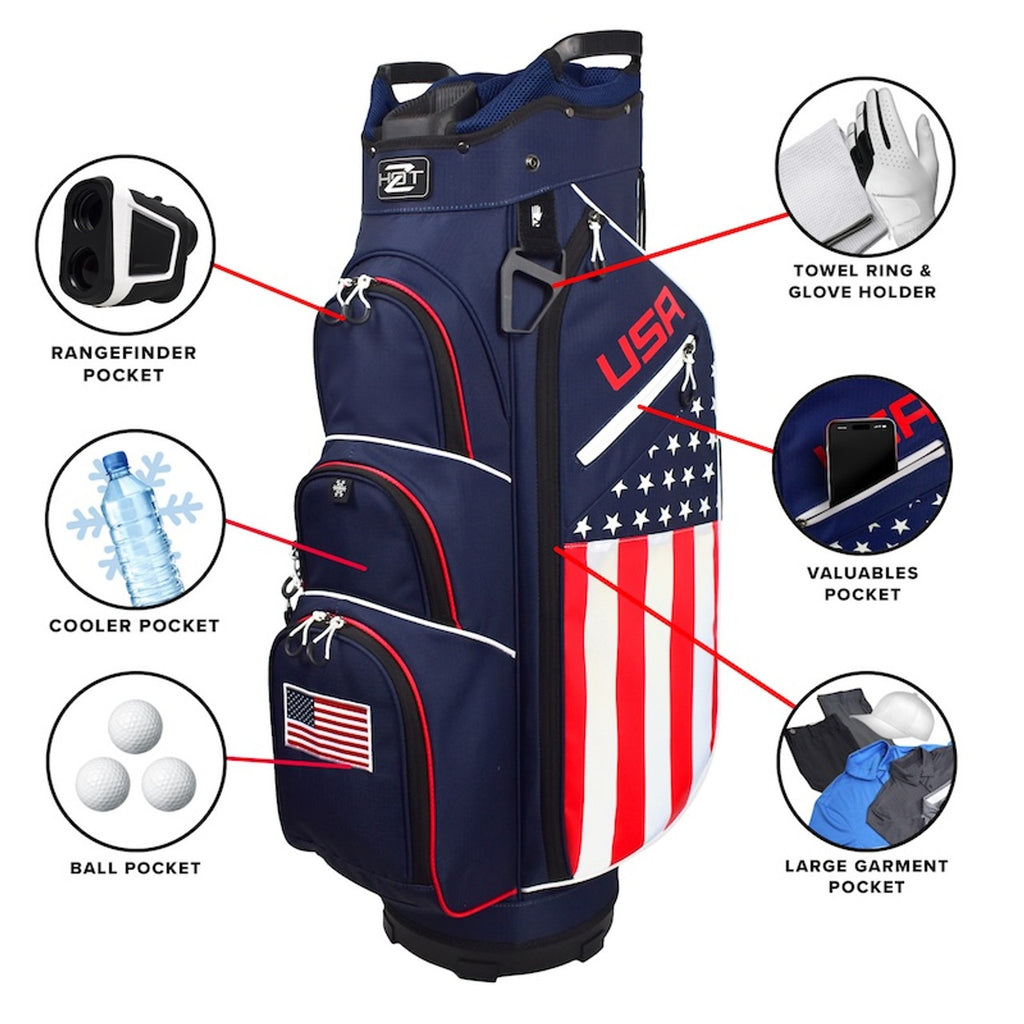 USA Flag Cart Bag by Hotz Golf