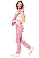 Golftini: Women's Printed Pull-On Stretch Ankle Pant - Nantucket Pink