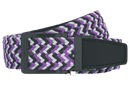 Nexbelt: Men's Braided Belt - Purple, Silver & Black Belts