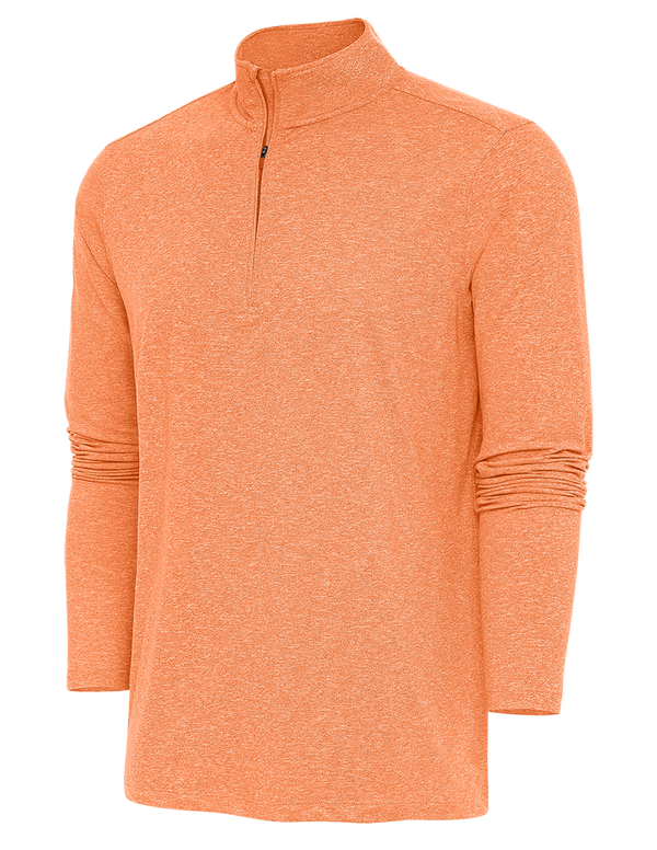 Antigua: Men's Essentials 1/4 Zip Pullover - Burnt Orange Heather Hunk 104958