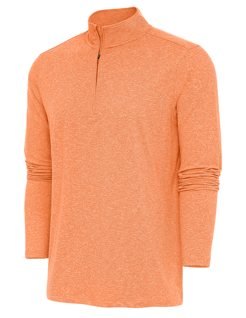 Antigua: Men's Essentials 1/4 Zip Pullover - Burnt Orange Heather Hunk 104958