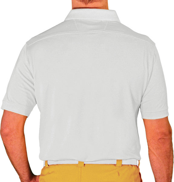 Golf Knickers: Mens Argyle Utopia Golf Shirt - SS: Gold/Black