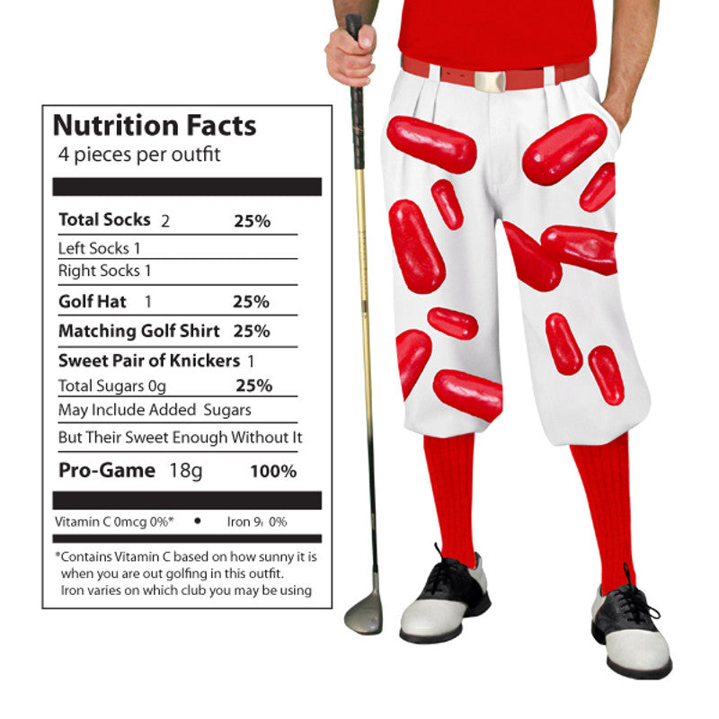 Golf Knickers: Mens Sknickers Knickers Outfit - Spicy Pepper Candy