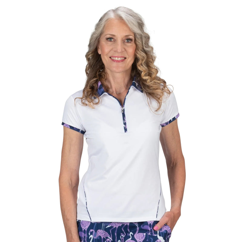 Nancy Lopez Golf: Women's Short Sleeve Polo - Folly