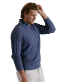 B.Draddy: Men's Cable Crew Sweater - Tucker's