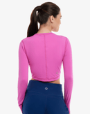 BloqUV: Women's UPF 50 Everyday Crop Top (4015) - Bubble Gum Clothing