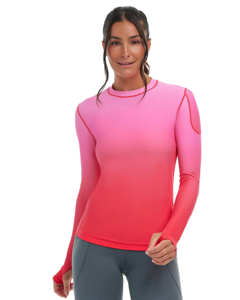 BloqUV x JANTZEN Collab: Women's UPF 50 24/7 Long Sleeve Top (2001J) - Infinity Coral