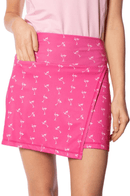 Golftini: Women's Pull-On Asymmetrical Skort - Shaken (Hot Pink) Clothing