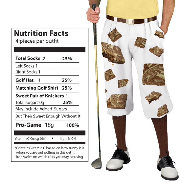 Golf Knickers: Mens Sknickers Knickers Outfit - Swirly Brownie