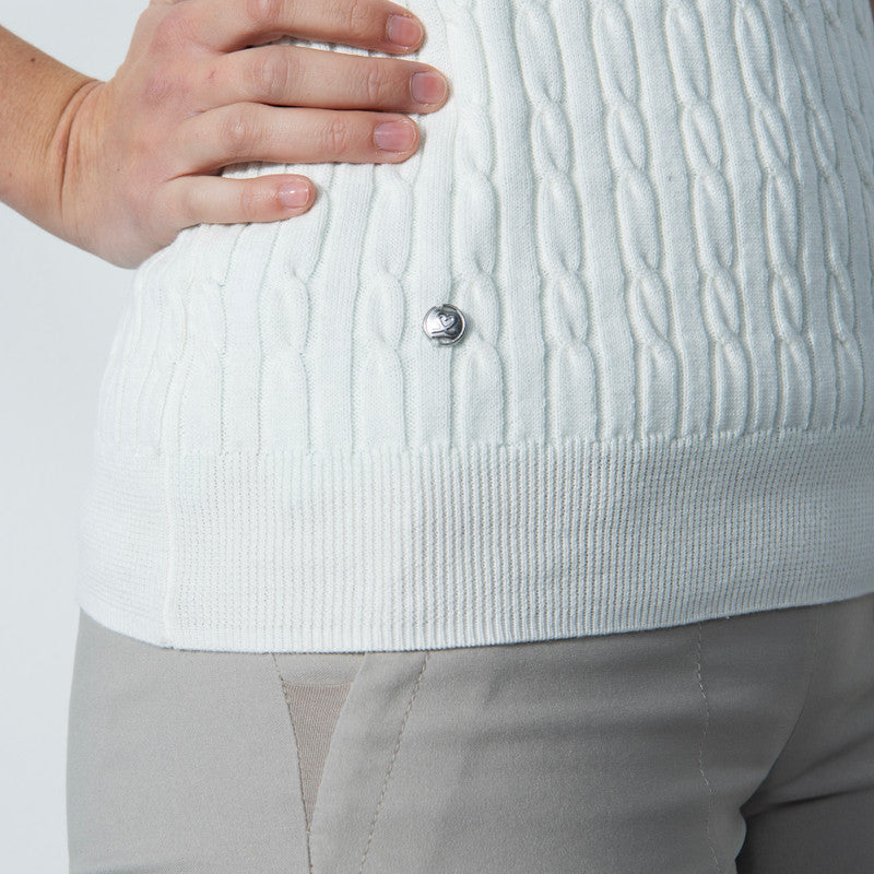 Daily Sports: Women's Madelene V-Neck Sweater Vest - White