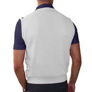 Golf Knickers: Men's Argyle Sweater Vest - White/Yellow/Navy Clothing