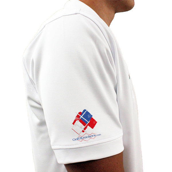 Golf Knickers: Mens Argyle Utopia Golf Shirt - 5K: Red/White/Royal