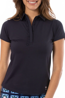 Golftini: Women's Short Sleeve Ruffle Tech Polo