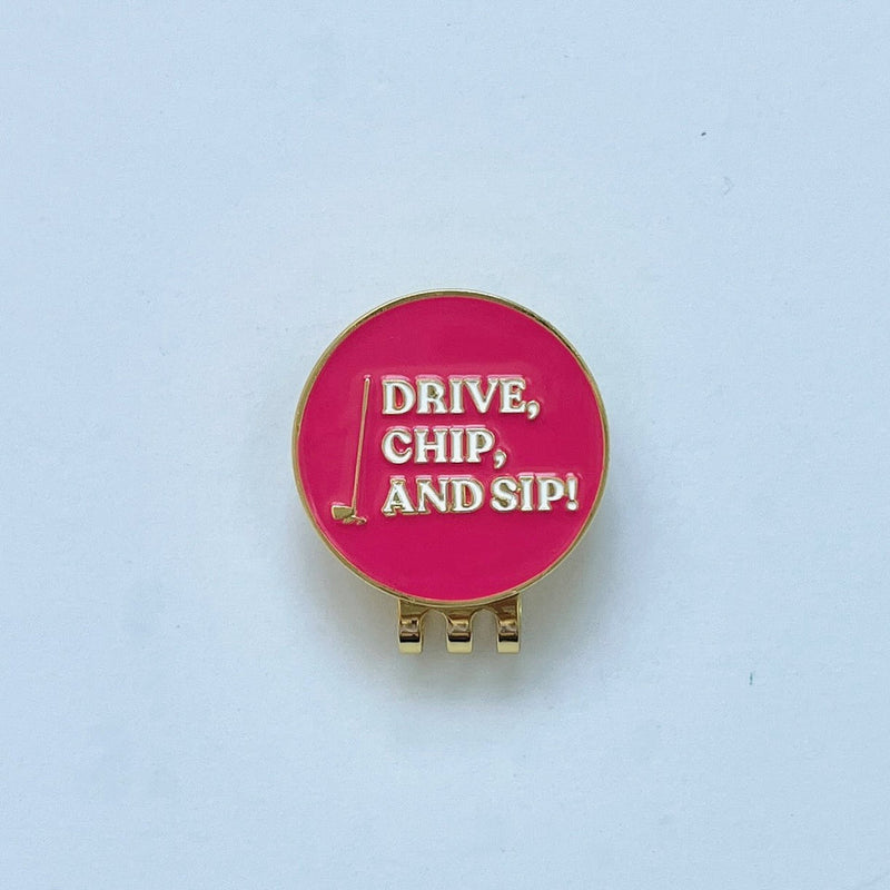 Sassy Caddy: Golf Ball Markers - Drive, Chip & Sip