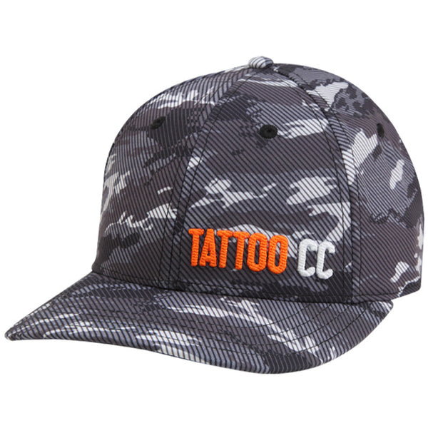 Tattoo Golf: Camo Tattoo CC Performance Golf Hat - Grey Headwear