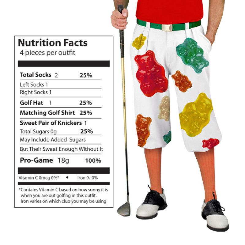 Golf Knickers: Mens Sknickers Knickers Outfit - Gummy Bear Candy
