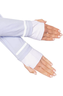 Golftini: Women's Be An Athlete Hooded Jacket - Seersucker Blue