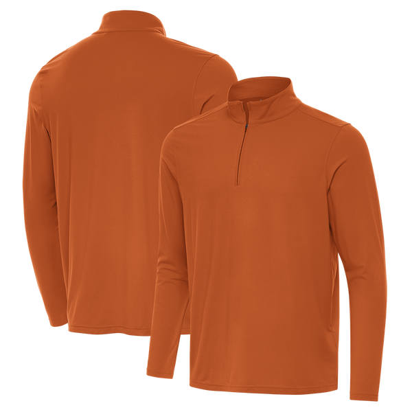 Antigua: Men's Essentials Intent 1/4 Zip Pullover -  Burnt Orange 105640