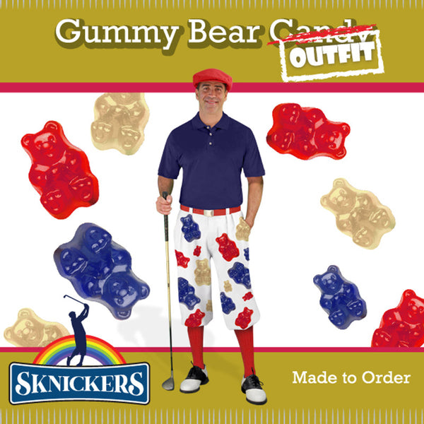 Golf Knickers: Mens Sknickers Knickers Outfit - American Gummy Bear Candy