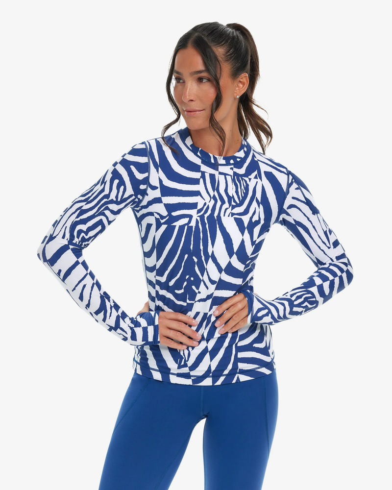 BloqUV x JANTZEN Collab: Women's UPF 50 24/7 Long Sleeve Top (2001J) - Wild Curves