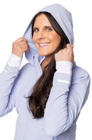 Golftini: Women's Be An Athlete Hooded Jacket - Seersucker Blue
