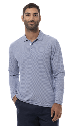 Men s Soltek Ice Long Sleeve Heather Polo by SanSoleil